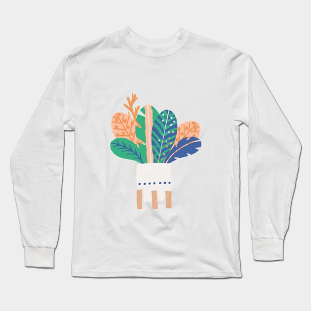 Potted Plant Long Sleeve T-Shirt by latheandquill